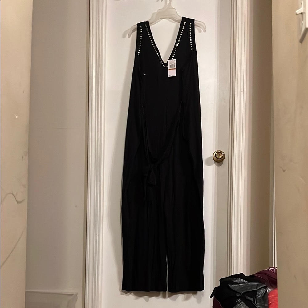 NWT Michael Kors Black Jumpsuit with Silver Accents Friday event sale🌺